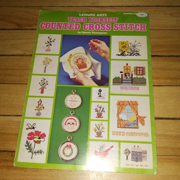 Teach Yourself Counted Cross Stitch Pattern 52 (Leisure Arts by Ginnie Thompson) - Picture 1 of 2